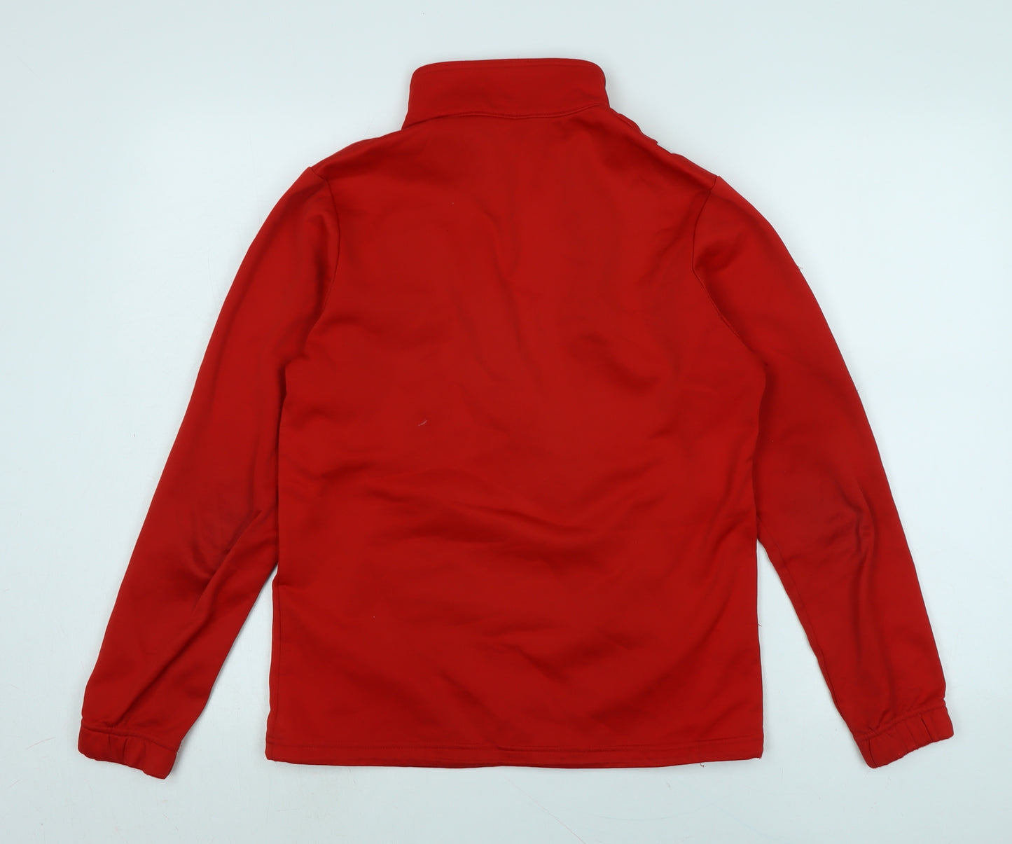 Errea Mens Red Mock Neck Polyester Pullover Jumper Size XS Long Sleeve - Football Club of Manchester