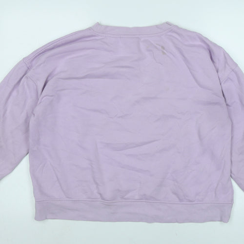 Disney Womens Purple Polyester Pullover Sweatshirt Size M - Stitch