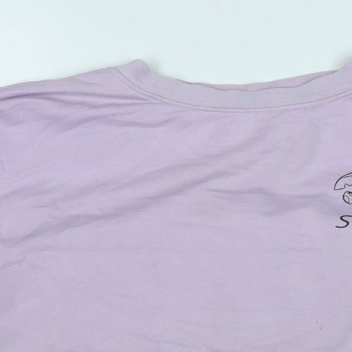 Disney Womens Purple Polyester Pullover Sweatshirt Size M - Stitch