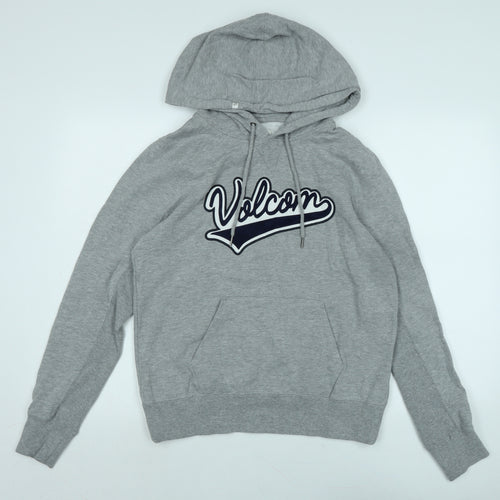 Vulcan Mens Grey Cotton Pullover Hoodie Size M - Logo