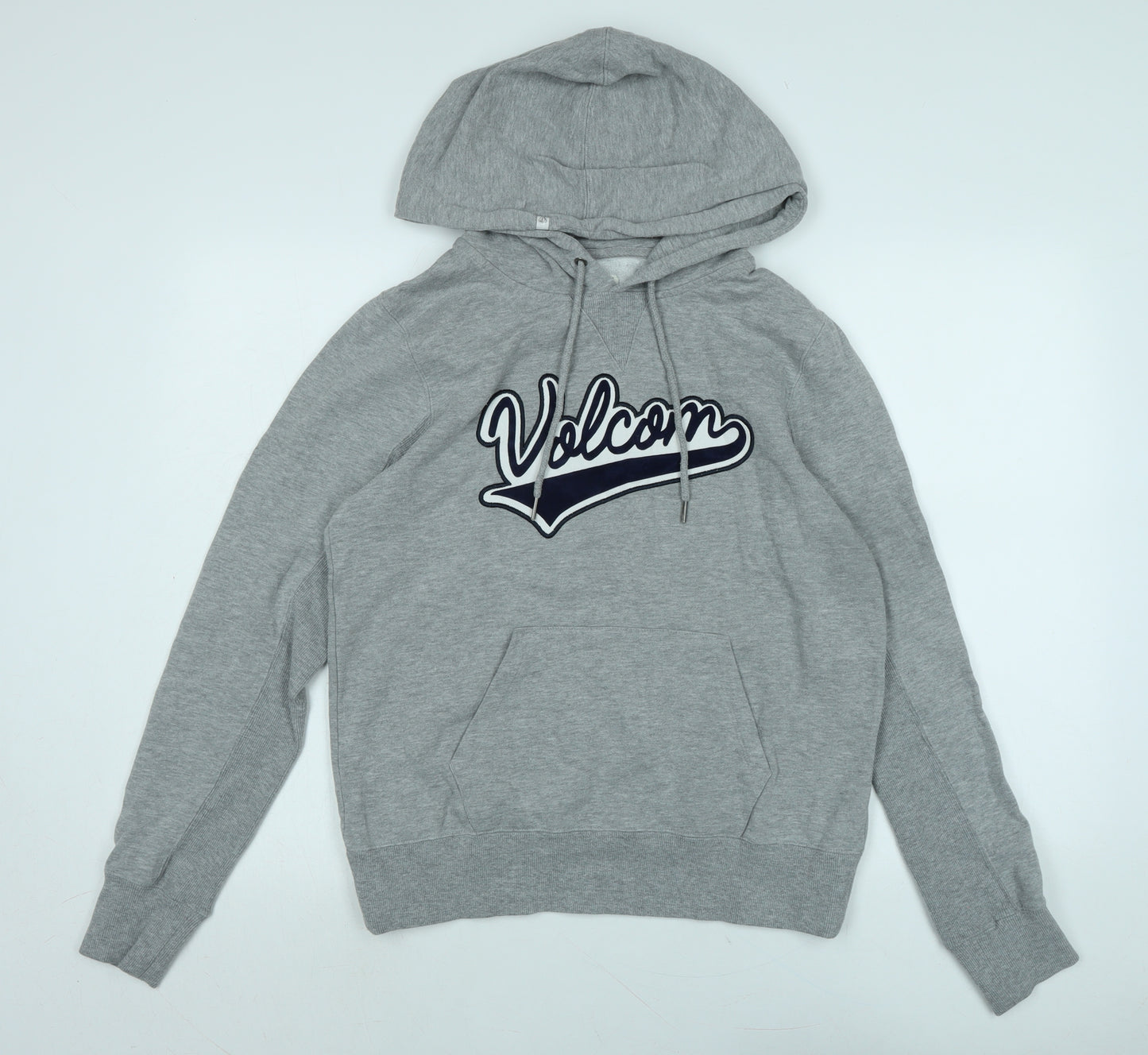 Vulcan Mens Grey Cotton Pullover Hoodie Size M - Logo