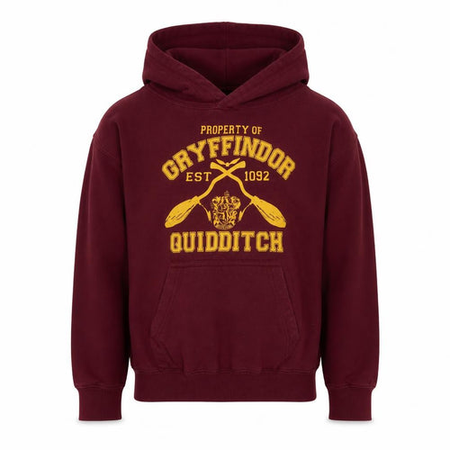 All We Do is Boys Red Cotton Pullover Hoodie Size 9-10 Years - Cryffindor Quidditch
