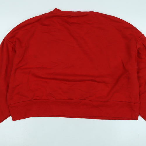 Disney Womens Red Polyester Pullover Sweatshirt Size M - Micky and Friends