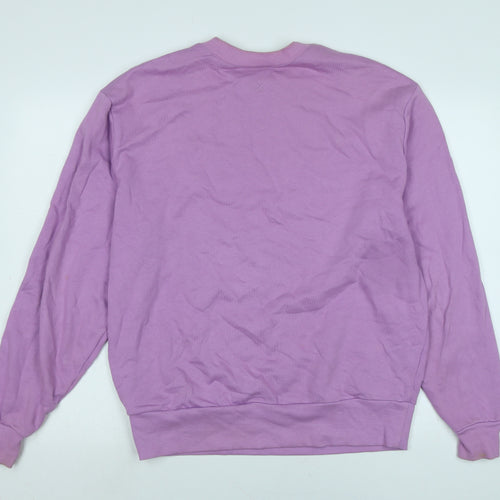 COLLUSION Womens Purple Polyester Pullover Sweatshirt Size S - Logo