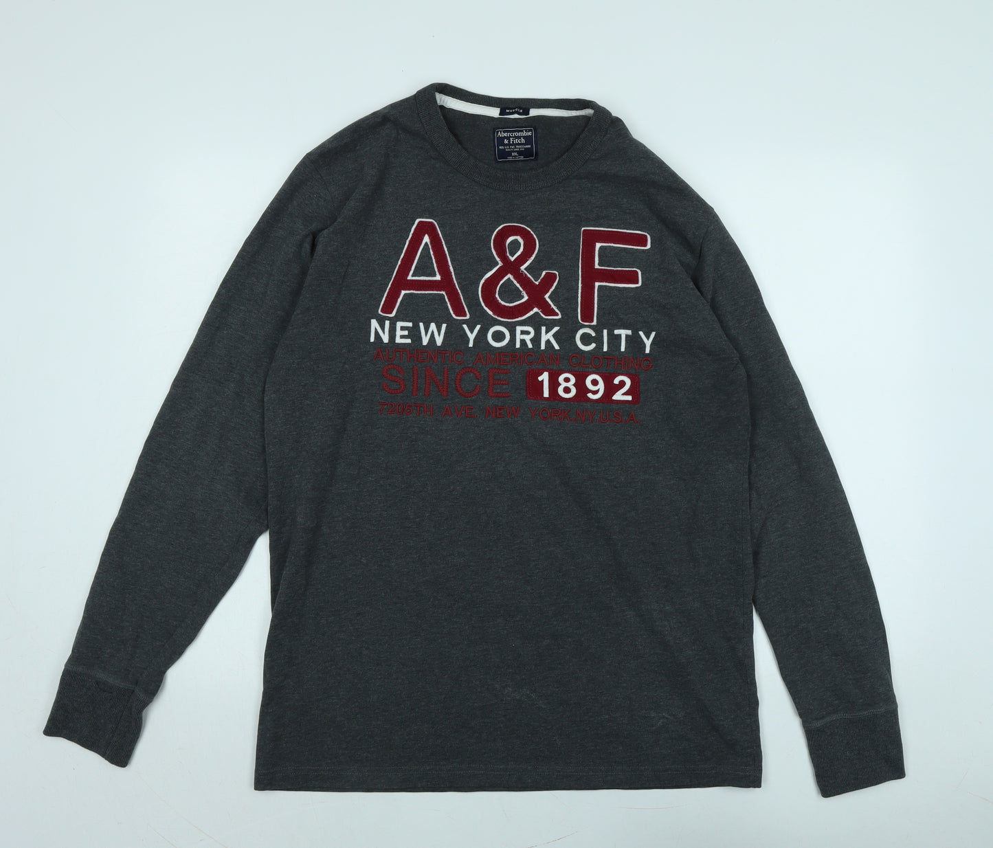 Ambercombe & finch Mens Grey Cotton Pullover Sweatshirt Size 2XL - A&F New York City