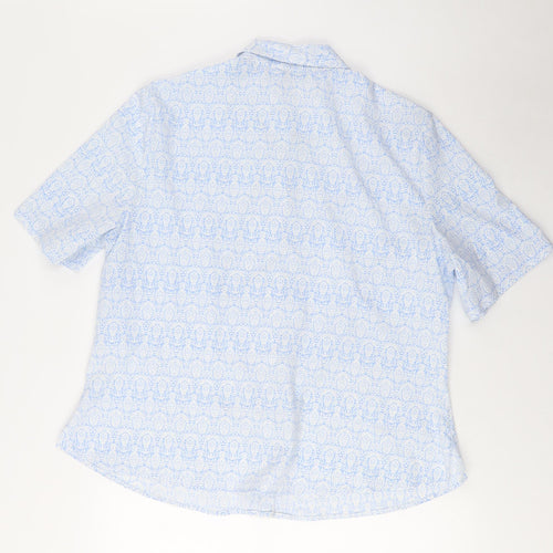 Honor Millburn Women's Blue Floral Button-Up Shirt