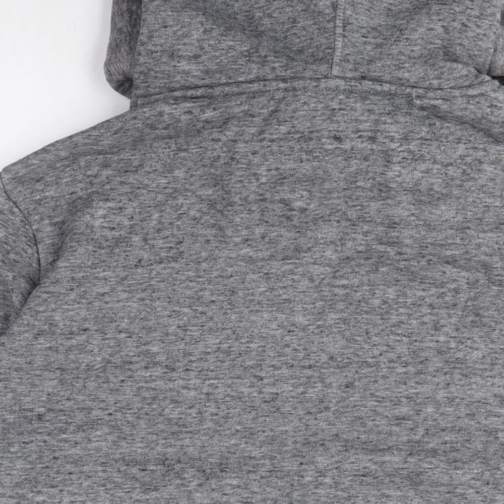 Superdry Grey Hoodie Unisex Medium Pullover Casual Logo