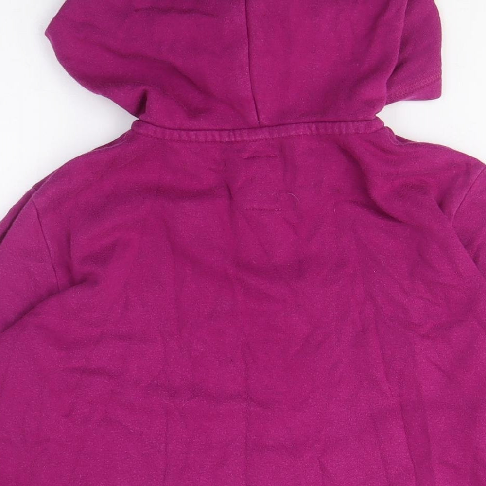 Gap Girls Purple Full Zip Logo Hoodie - L