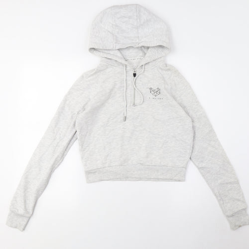 Pink Soda Women's Grey Pullover Hoodie, Size S
