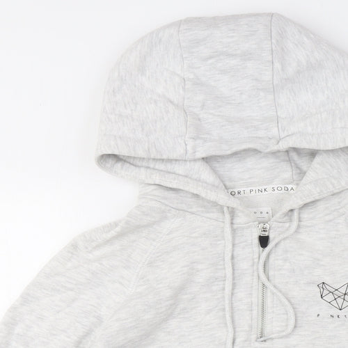 Pink Soda Women's Grey Pullover Hoodie, Size S