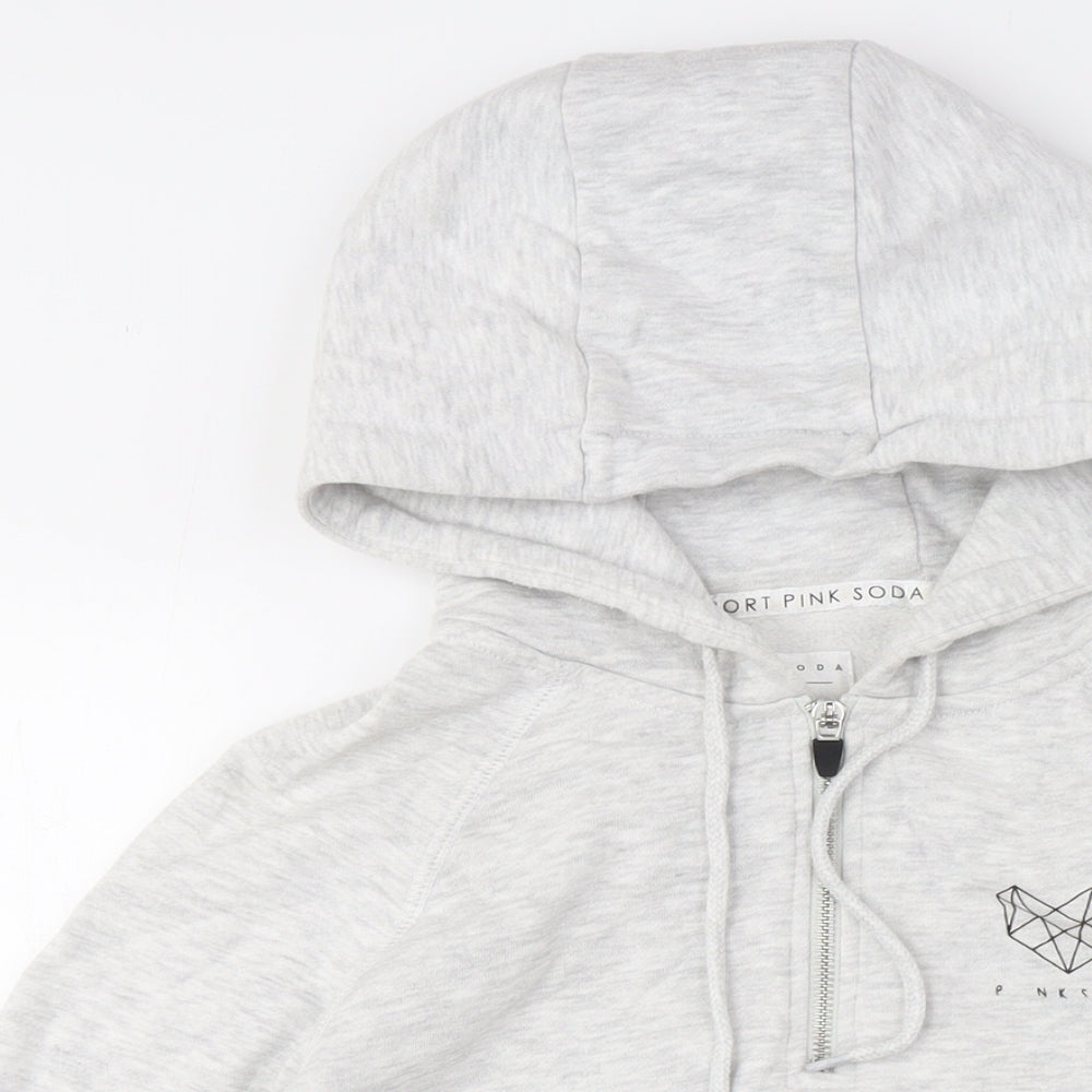 Pink Soda Women's Grey Pullover Hoodie, Size S