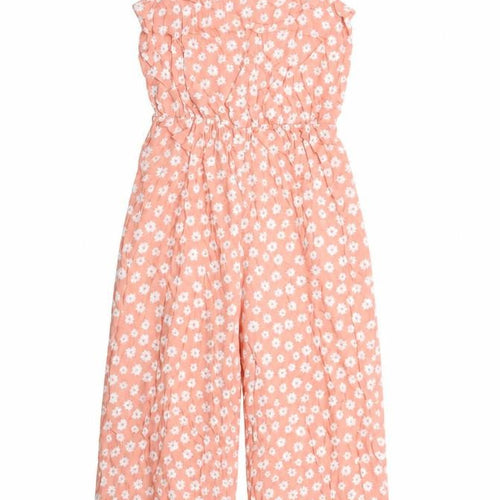 915 Girls Pink Floral 100% Viscose Jumpsuit One-Piece Size 15 Years L16 in