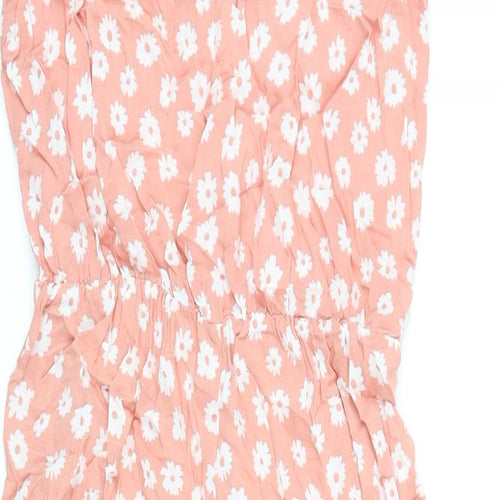 915 Girls Pink Floral 100% Viscose Jumpsuit One-Piece Size 15 Years L16 in