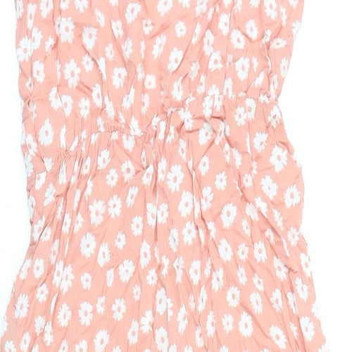 915 Girls Pink Floral 100% Viscose Jumpsuit One-Piece Size 15 Years L16 in