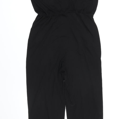 H&M Womens Black Viscose Jumpsuit One-Piece Size M L31 in Zip