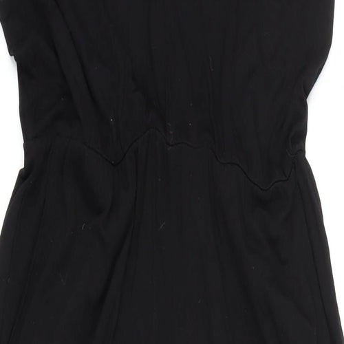 H&M Womens Black Viscose Jumpsuit One-Piece Size M L31 in Zip