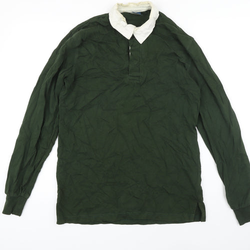 Uneek Mens Green Cotton Pullover Sweatshirt Size M