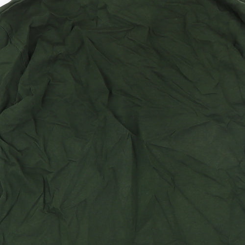 Uneek Mens Green Cotton Pullover Sweatshirt Size M