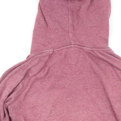 Jack Wills Womens Pink Cotton Full Zip Hoodie Size 10 Zip