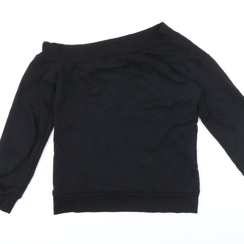 Lipsy Womens Black Polyester Pullover Sweatshirt Size S