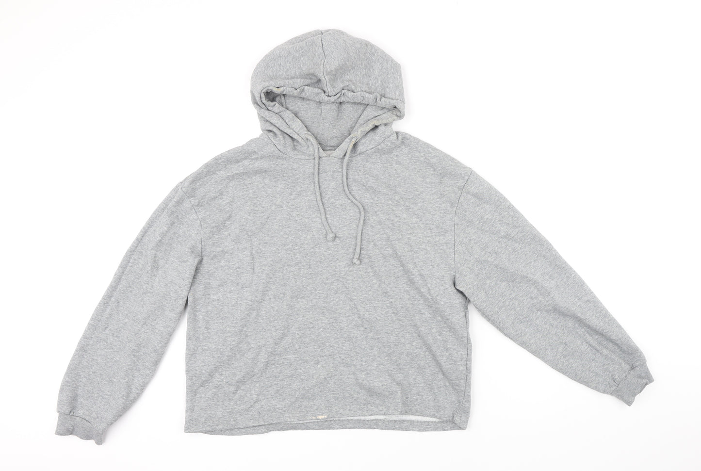 Pieces Womens Grey Polyester Pullover Hoodie Size M