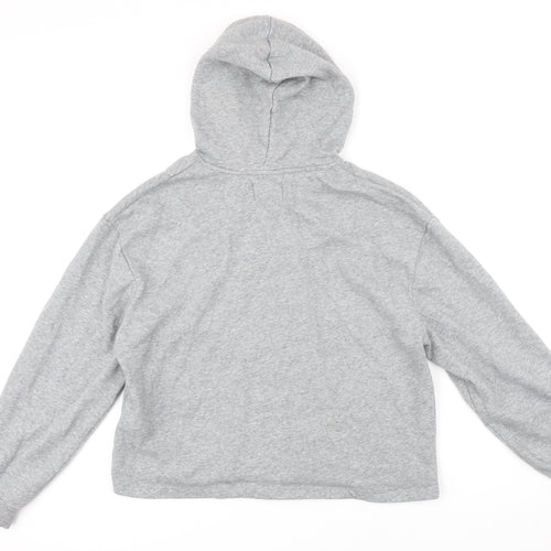 Pieces Womens Grey Polyester Pullover Hoodie Size M