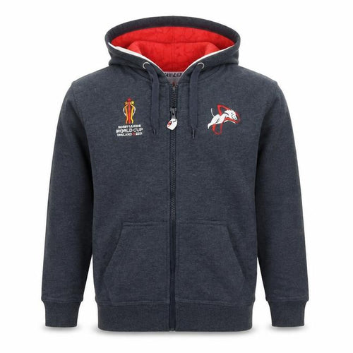 Rugby World Cup Boys Grey Polyester Full Zip Hoodie Size 9-10 Years Zip - Rugby World Cup 2021