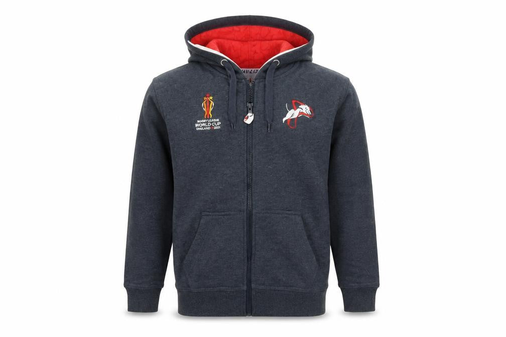 Rugby World Cup Boys Grey Polyester Full Zip Hoodie Size 9-10 Years Zip - Rugby World Cup 2021