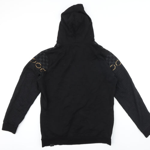 David & Gerenzo Mens Black Geometric Polyester Pullover Hoodie Size XL