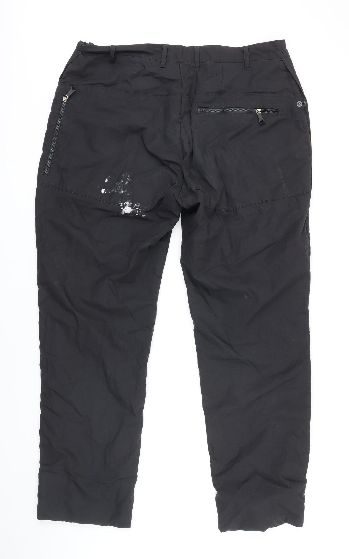 Rohan Mens Black Polyester Carpenter Trousers Size 38 in L30 in Regular Zip - Lined