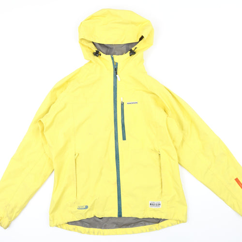 Madison Mens Yellow Rain Coat Jacket Size S Zip