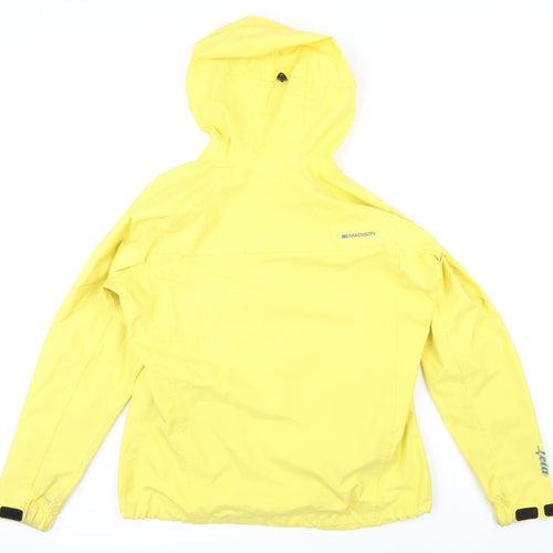 Madison Mens Yellow Rain Coat Jacket Size S Zip