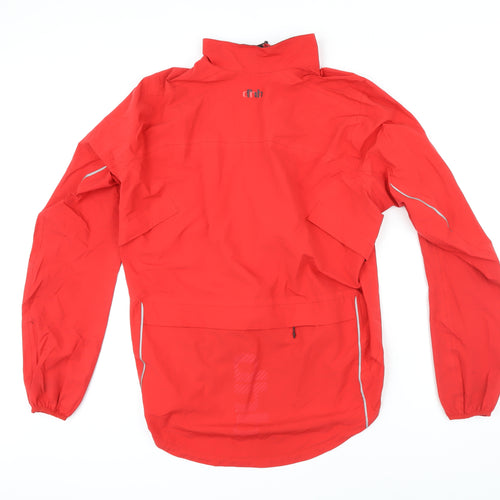dhb Mens Red Rain Coat Jacket Size M Zip