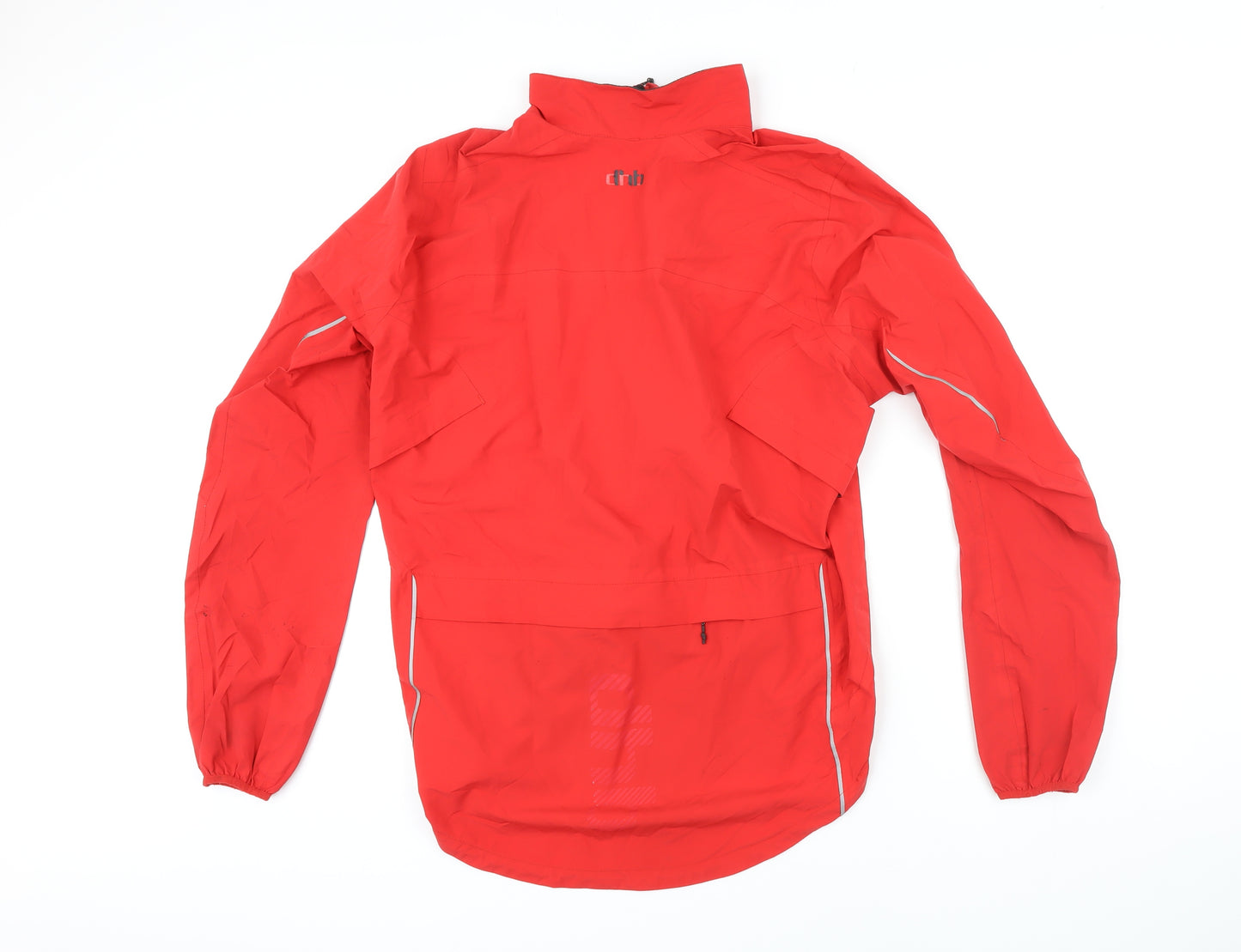 dhb Mens Red Rain Coat Jacket Size M Zip