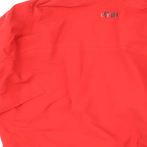 dhb Mens Red Rain Coat Jacket Size M Zip