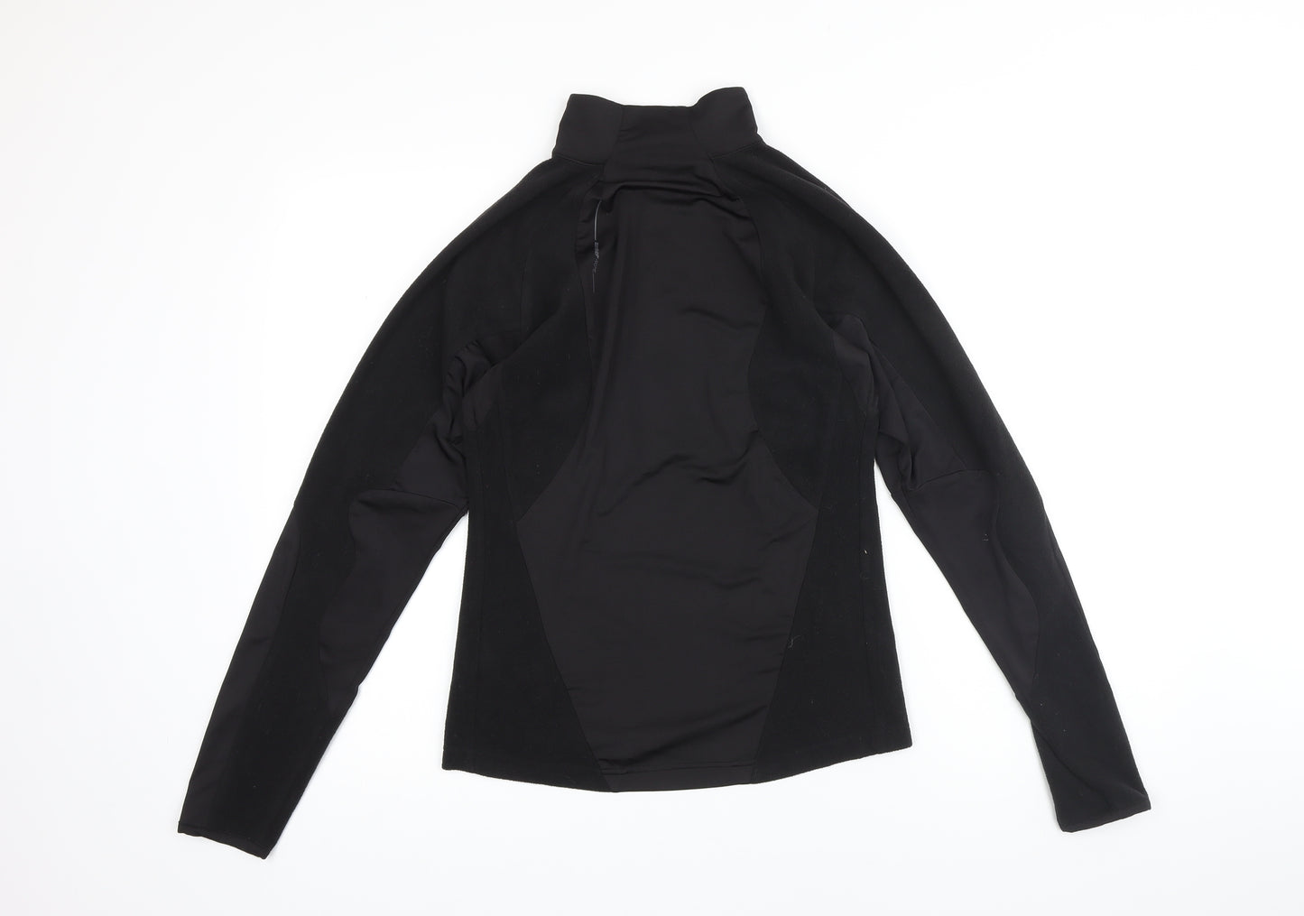 Ziener Womens Black Polyester Basic Casual Size 8 Mock Neck Zip