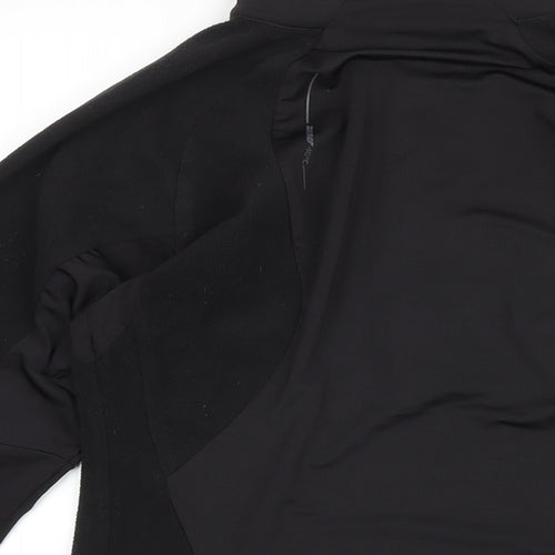 Ziener Womens Black Polyester Basic Casual Size 8 Mock Neck Zip