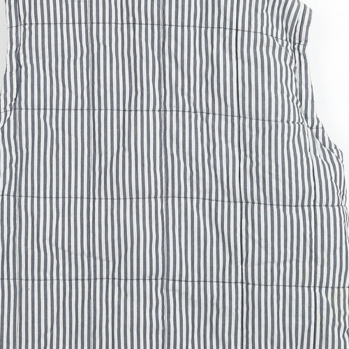 Ruots Womens Grey Striped Gilet Waistcoat Size 12 Zip