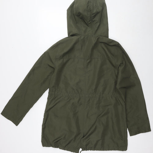 Parka In A Pocket Womens Green Jacket Size 6 Zip - Size 6-8