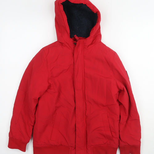 Fat Face Boys Red Jacket Size 10-11 Years Zip