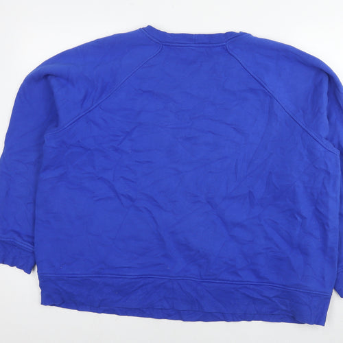 GOODMOVE Womens Blue Cotton Pullover Sweatshirt Size 20 Pullover