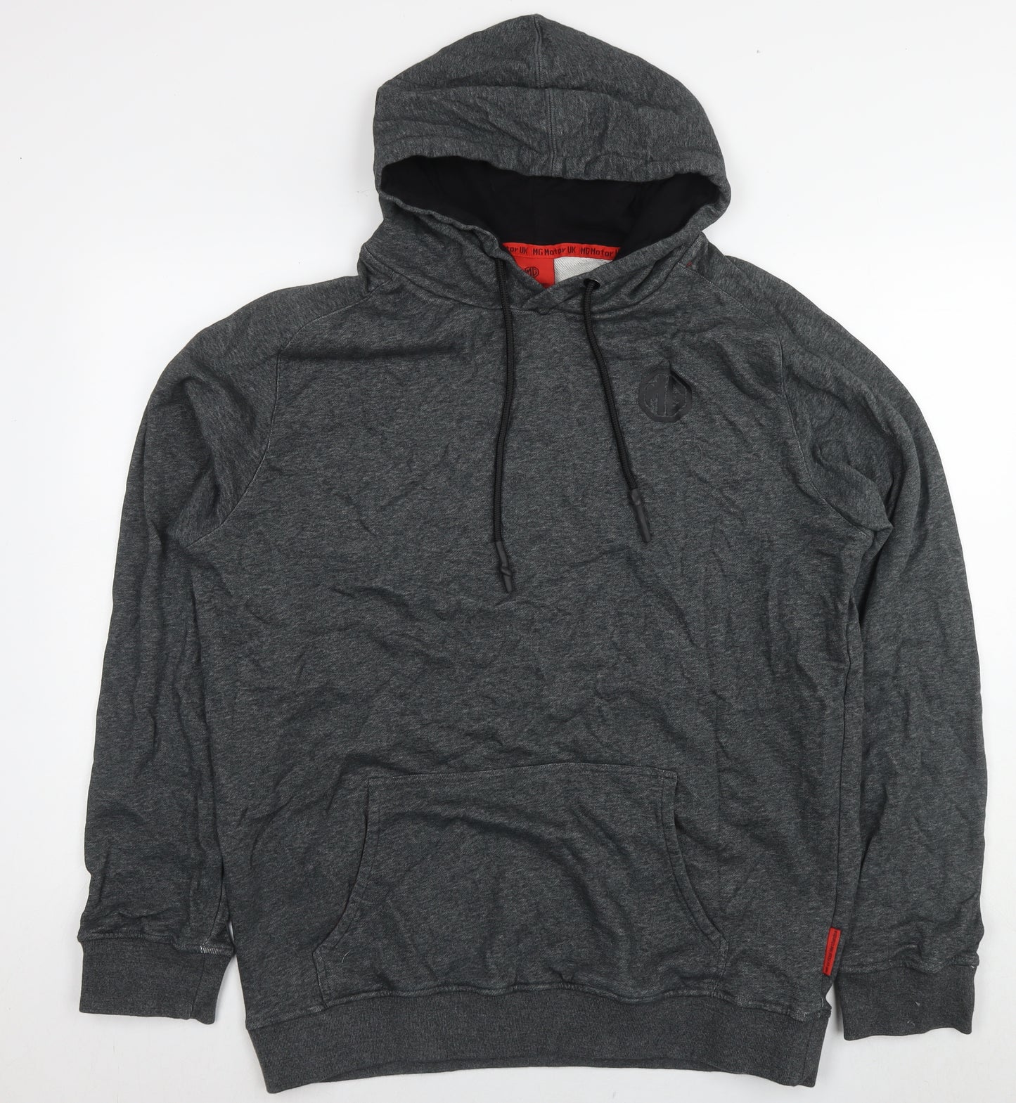MG Motors Mens Grey Cotton Pullover Hoodie Size 2XL - Logo