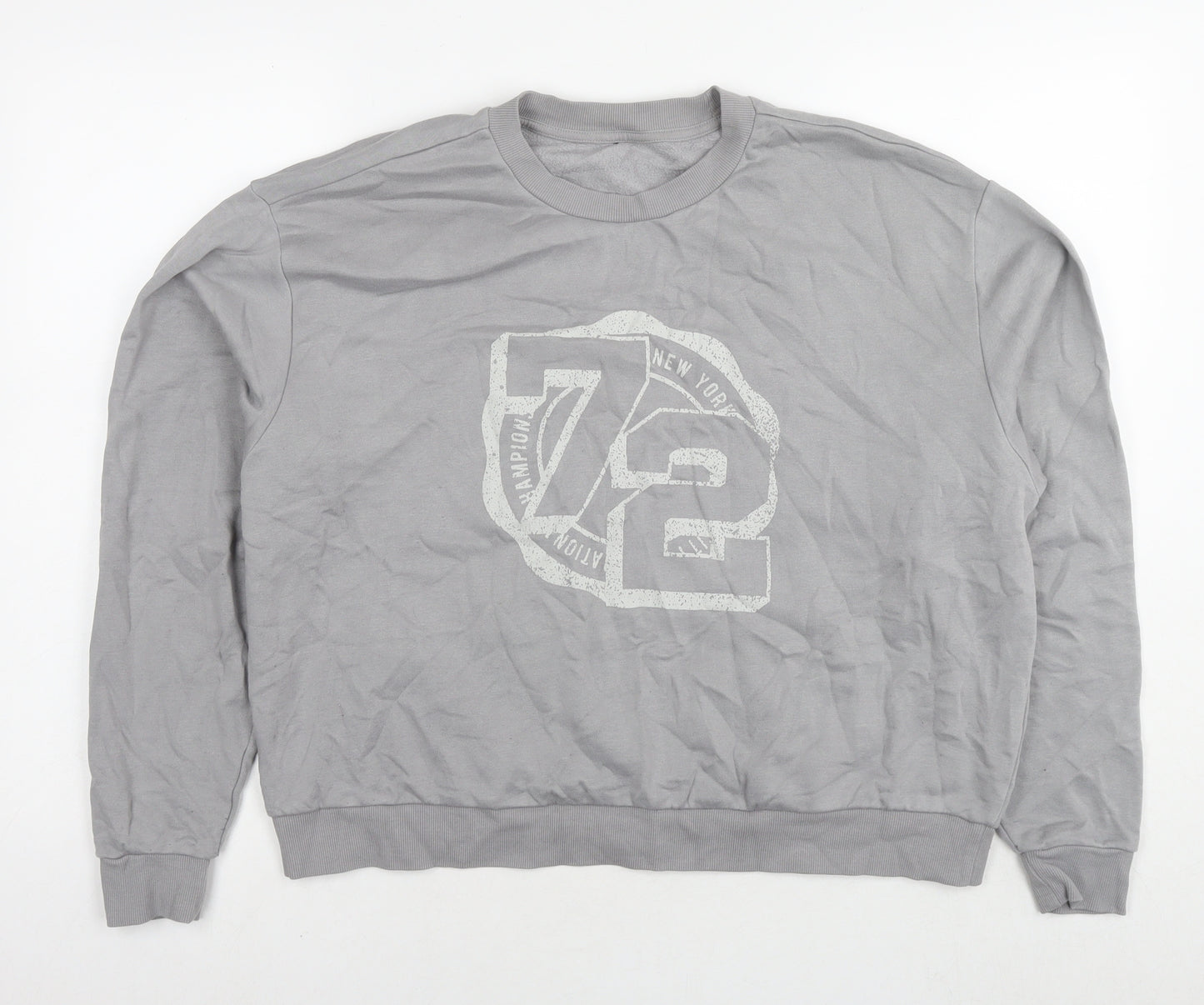 H&M Womens Grey Cotton Pullover Sweatshirt Size 8 Pullover - 72