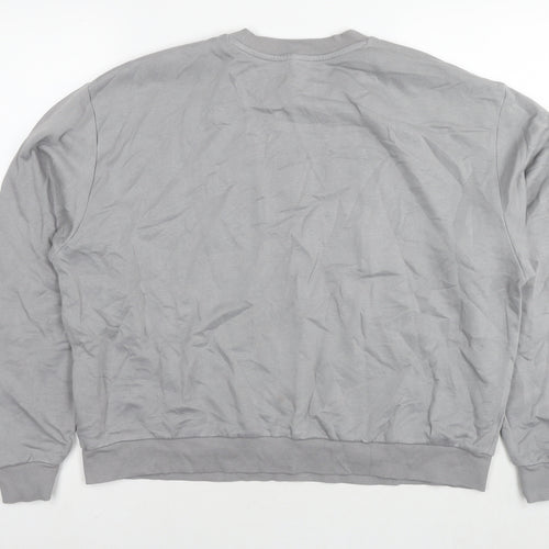 H&M Womens Grey Cotton Pullover Sweatshirt Size 8 Pullover - 72