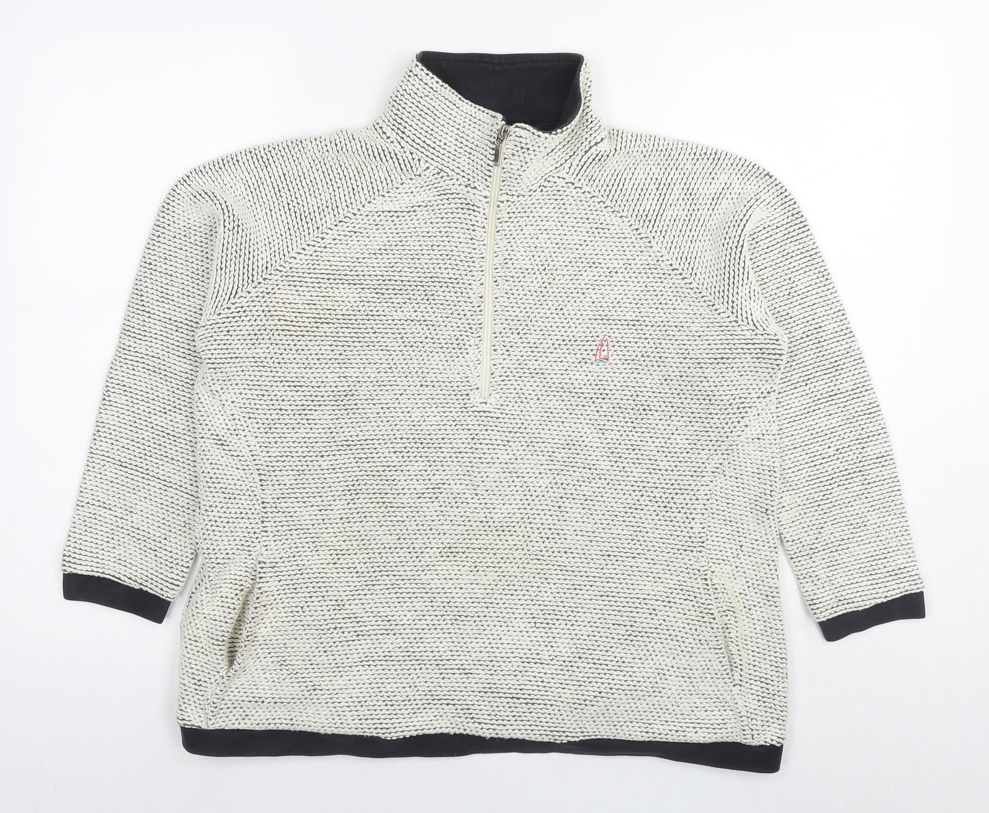Dock Bay Womens White Cotton Pullover Sweatshirt Size 16 Pullover