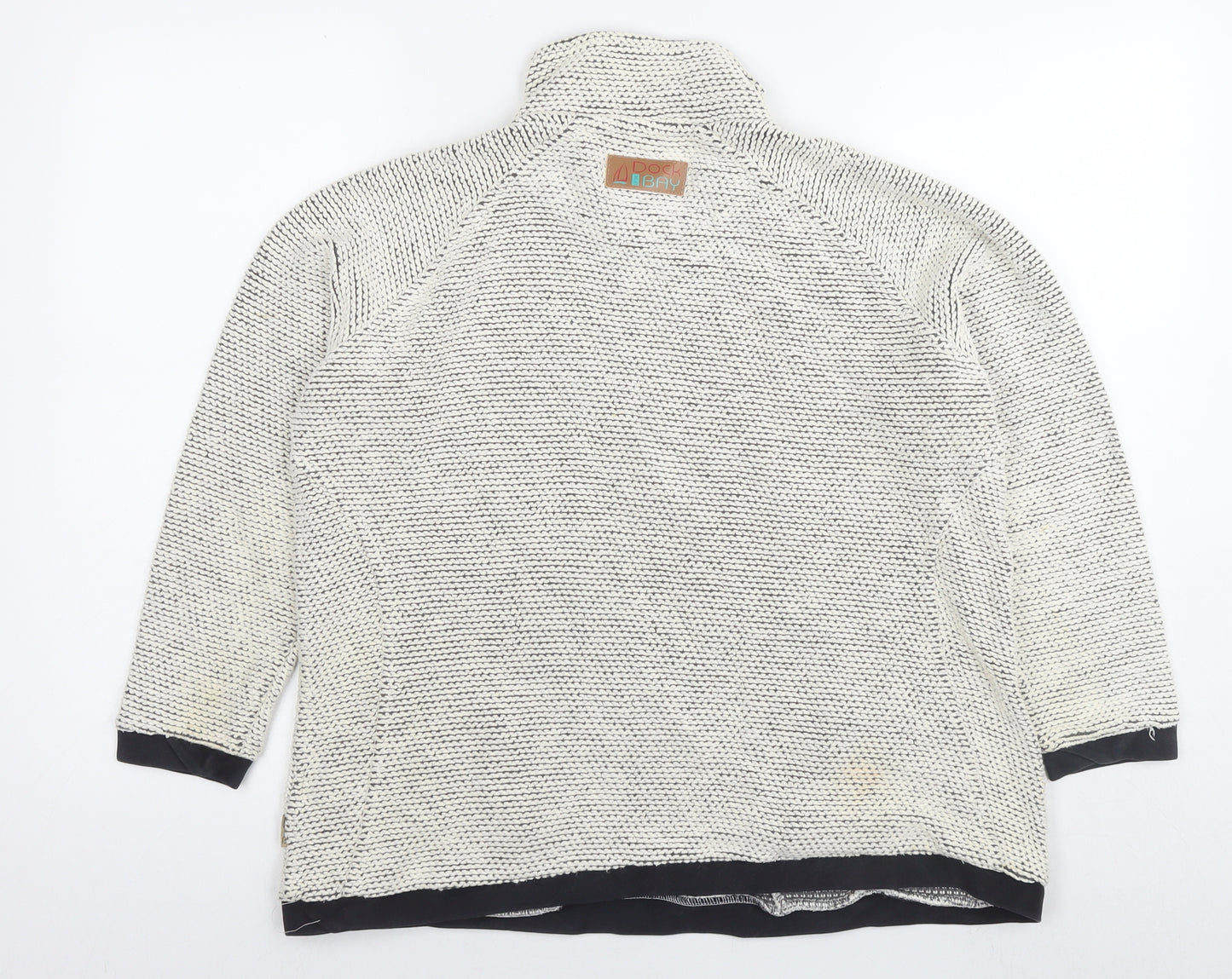 Dock Bay Womens White Cotton Pullover Sweatshirt Size 16 Pullover