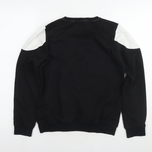 Glamify Womens Black Colourblock Cotton Pullover Sweatshirt Size 10 Pullover