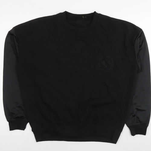 Get The Trend Womens Black Cotton Pullover Sweatshirt Size S Pullover - Tennis Club