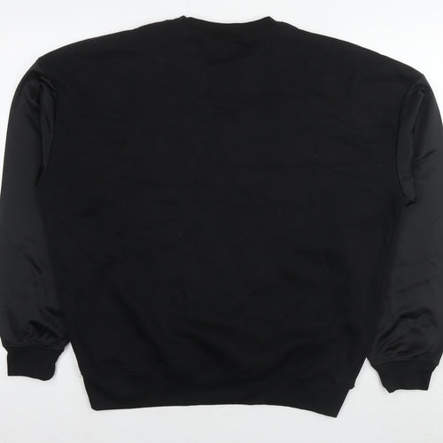Get The Trend Womens Black Cotton Pullover Sweatshirt Size S Pullover - Tennis Club