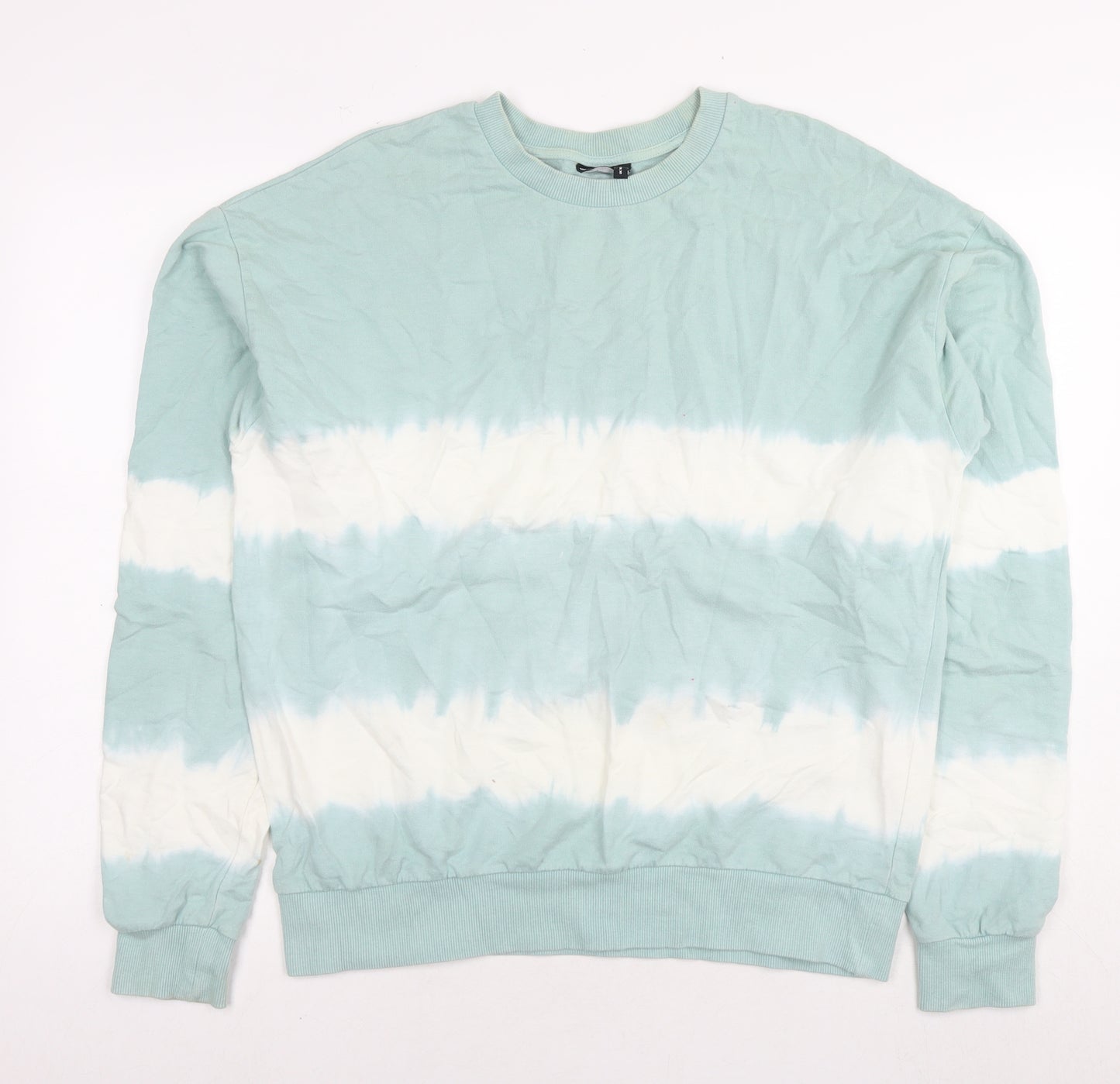 ASOS Womens Blue Striped Cotton Pullover Sweatshirt Size 10 Pullover